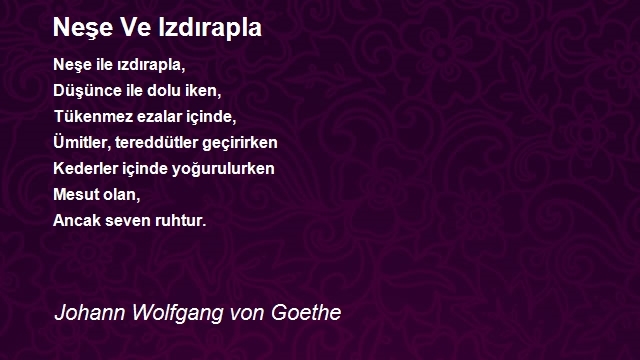 Neşe Ve Izdırapla